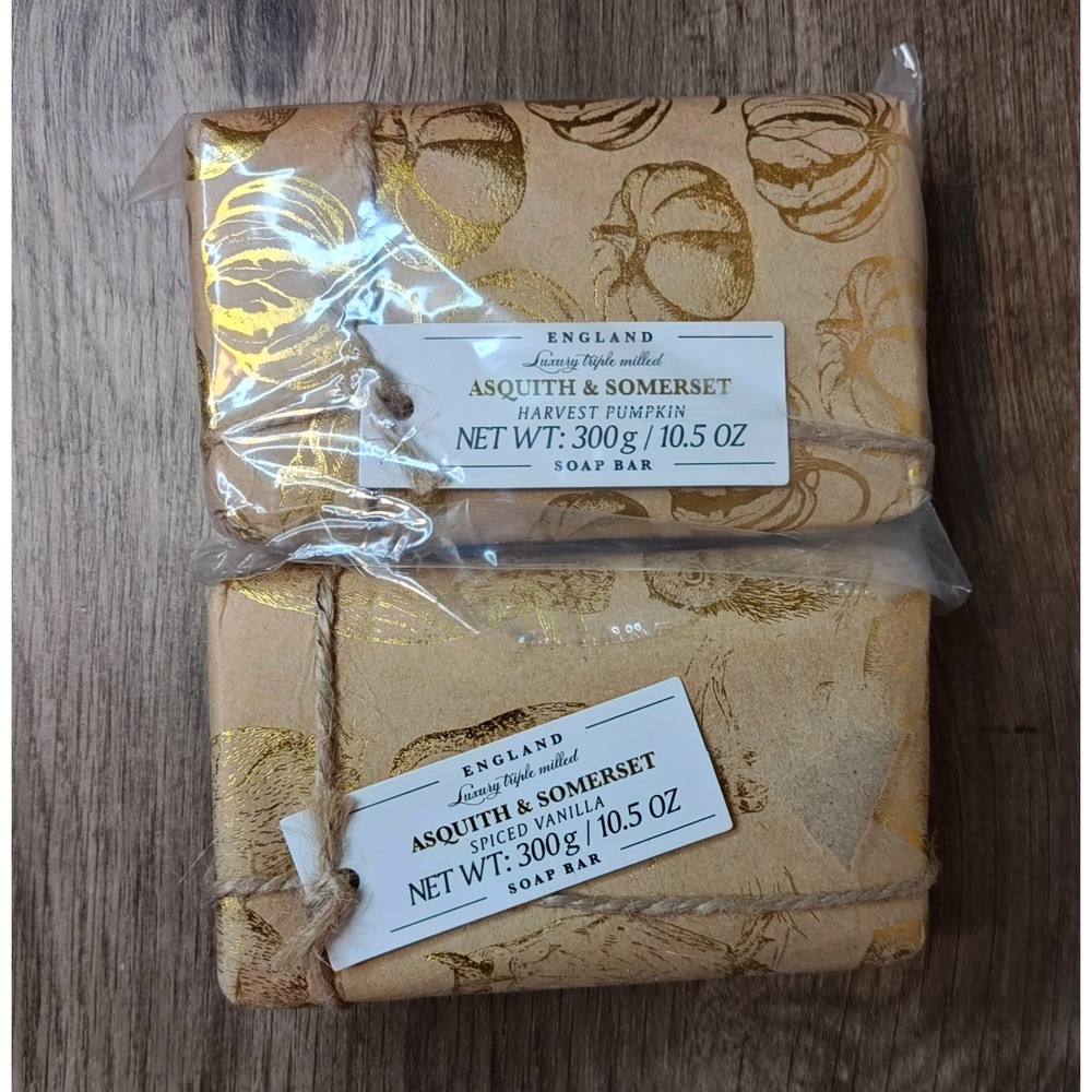 Asquith & Somerset Soap Bars 10.5oz Harvest Pumpkin Spiced Vanilla 2pk